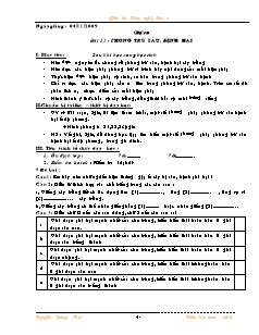 Giáo án môn Công nghệ Lớp 7 - Chương trình học kì 2 (Chuẩn kiến thức)