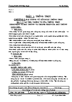 Giáo án Công nghệ Lớp 7 - Bài 1-16 - Thạch Minh Chiến