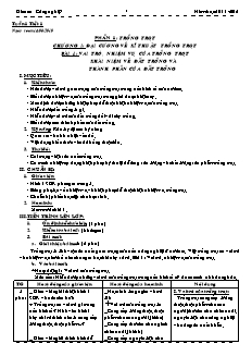 Giáo án Công nghệ Lớp 7 - Bài 1-41 (Bản đẹp)