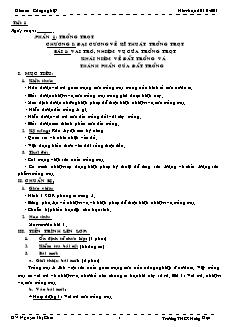 Giáo án Công nghệ Lớp 7 - Bài 1-41 - Nguyễn Thị Chín