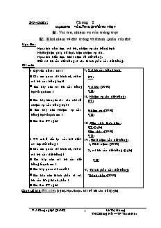 Giáo án Công nghệ Lớp 7 - Chương trình cả năm - Lê Thị Nhung