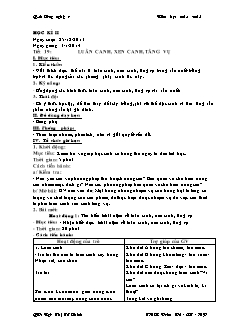 Giáo án Công nghệ Lớp 7 - Chương trình học kì 2 - Ngô Thị Tố Chinh