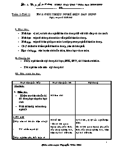 Giáo án Công nghệ Lớp 9 - Tiết 1-33 - Nguyễn Văn Hải