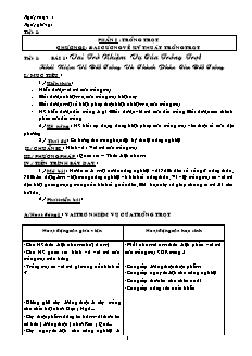 Giáo án môn Công nghệ Lớp 7 - Chương trình học kì 1 (Bản chuẩn kiến thức)