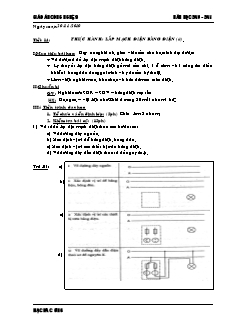 Giáo án Công nghệ Lớp 9 - Tiết 14: Thực hành lắp mạch điện bảng điện (Tiếp theo) - Mạc Bá Cường