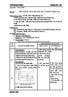 Giáo án Công nghệ Lớp 9 - Tiết 16: Thực hành lắp mạch điện đèn ống huỳnh quang - Mạc Bá Cường