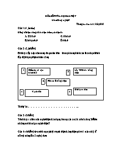 Đề kiểm tra Học kì 1 môn Công nghệ Khối 9