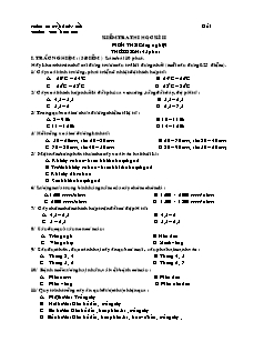 Đề kiểm tra Học kì 2 Công nghệ Lớp 9 - Trường THCS Minh Đức (Có đáp án)