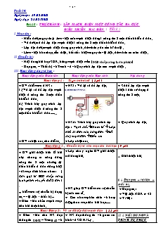 Giáo án Công nghệ Lớp 9 - Bài 10: Thực hành lắp mạch điện một công tắc ba cực điều khiển hai đèn (Bản đẹp)
