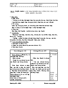 Giáo án Công nghệ Lớp 9 - Bài 8-11