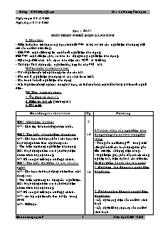 Giáo án Công nghệ Lớp 9 - Chương trình học kì 1 - Lê Hoàng Tân Ngọc