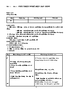 Giáo án Công nghệ Lớp 9 - Phần: Điện dân dụng - Bài 1-12 (Bản hay)