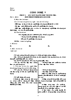 Giáo án Công nghệ Lớp 9 - Phần: Điện dân dụng - Chương trình cả năm (Bản chuẩn kĩ năng)