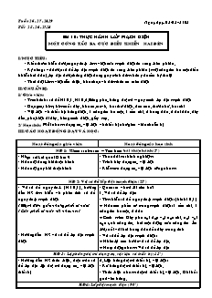 Giáo án Công nghệ Lớp 9 - Phần: Điện dân dụng - Tiết 25-28