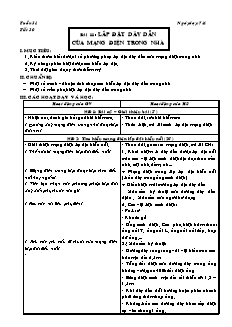 Giáo án Công nghệ Lớp 9 - Phần: Điện dân dụng - Tiết 30, Bài 11: Lắp đặt dây dẫn của mạng điện trong nhà