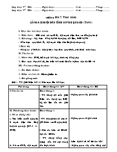 Giáo án Công nghệ Lớp 9 - Phần: Mạng điện trong nhà - Tiết 14: Thực hành lắp mạch điện đèn ống huỳnh quang (Tiết 1)