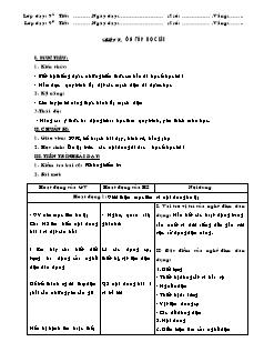 Giáo án Công nghệ Lớp 9 - Phần: Mạng điện trong nhà - Tiết 17: Ôn tập học kì 1