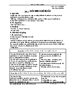 Giáo án Công nghệ Lớp 9 - Phần: Nấu ăn - Tiết 1-18 - Nguyễn Thị Luyến