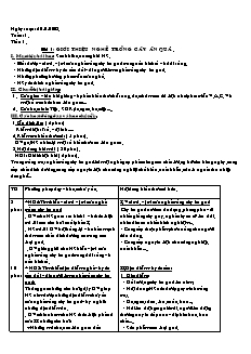 Giáo án Công nghệ Lớp 9 - Phần: Trồng cây ăn quả - Bài 1-15