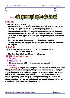 Giáo án Công nghệ Lớp 9 - Phần: Trồng cây ăn quả - Chương trình cả năm - Phạm Thị Mộng Ngọc