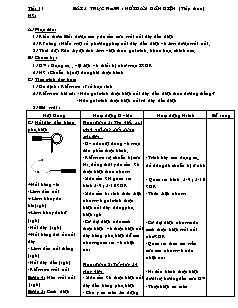 Giáo án Công nghệ Lớp 9 - Tiết 11, Bài 5: Thực hành nối dây dẫn điện (Tiếp theo)