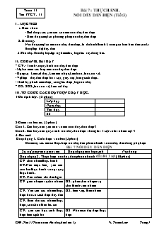 Giáo án Công nghệ Lớp 9 - Tiết 11, Bài 7: Thực hành nối dây dẫn điện (Tiết 3)