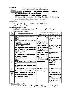 Giáo án Công nghệ Lớp 9 - Tiết 11: Thực hành nối dây dẫn điện (Tiếp theo)