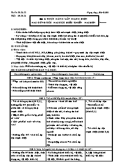 Giáo án Công nghệ Lớp 9 - Tiết 19-21