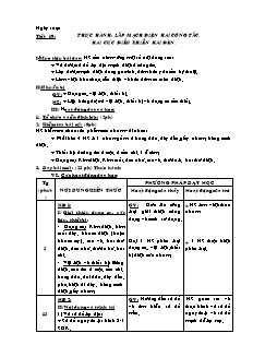 Giáo án Công nghệ Lớp 9 - Tiết 19: Thực hành lắp mạch điện hai công tắc hai cực điều khiển hai đèn (Bản đẹp)