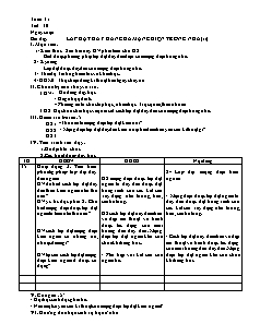 Giáo án Công nghệ Lớp 9 - Tiết 30: Lắp đặt dây dẫn của mạng điện trong nhà (Tiếp theo)