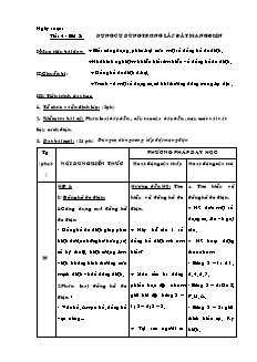 Giáo án Công nghệ Lớp 9 - Tiết 4, Bài 3: Dụng cụ dùng trong lắp đặt mạng điện (Bản hay)