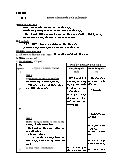 Giáo án Công nghệ Lớp 9 - Tiết 9: Thực hành nối dây dẫn điện (Bản hay)