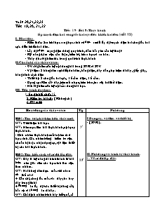 Giáo án Công nghệ Lớp 9 - Tuần 20-23 (Bản hay)