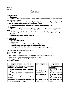 Giáo án Công nghệ Lớp 9 - Tuần 34: Ôn tập