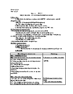 Giáo án Công nghệ Lớp 9 - Tuần 4