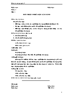 Giáo án nghề Công nghệ Lớp 9 - Phần: Điện dân dụng - Bài 1-5