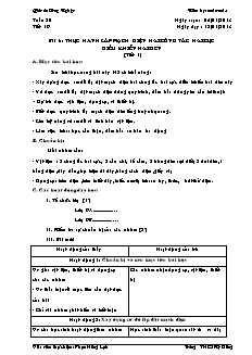 Giáo án nghề Công nghệ Lớp 9 - Phần: Điện dân dụng - Chương trình học kì 2 - Phạm Hồng Lựu