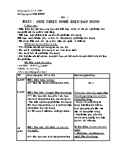 Giáo án nghề Công nghệ Lớp 9 - Phần: Điện dân dụng - Tiết 1-8