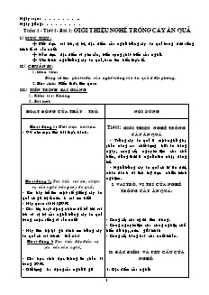 Giáo án nghề Công nghệ Lớp 9 - Phần: Trồng cây ăn quả - Chương trình cả năm (Chuẩn kĩ năng)