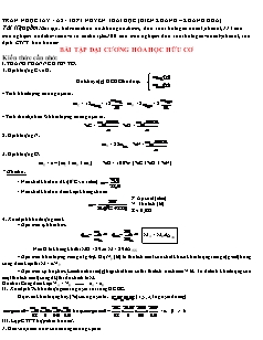 Bài tập Đại cương hóa học hữu cơ - Trần Ngọc Tây