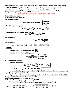Bài tập Đại cương Hóa học hữu cơ