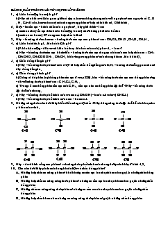 Bài tập Hóa học Lớp 11 - Bài 30: Cấu trúc phân tử hợp chất hữu cơ