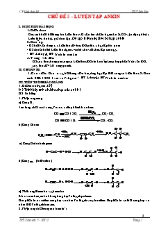 Bài tập Hóa học Lớp 11 - Chủ đề 5: Ankin - Đinh Sơn Nữ
