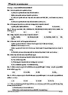 Bài tập Hóa học Lớp 11 - Chương 4: Đại cương hóa hữu cơ - Thân Trọng Tuấn