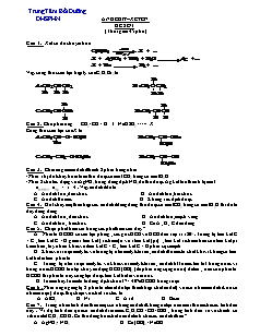 Bài tập Hóa học Lớp 11 - Chuyên đề: Anđehit. Xeton - Đề số 1