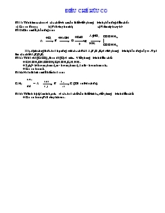 Bài tập Hóa học Lớp 11 - Điều chế hữu cơ