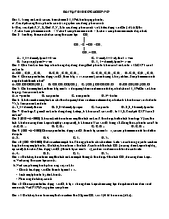 Bài tập Hóa học Lớp 11 - Hyđrocacbon no