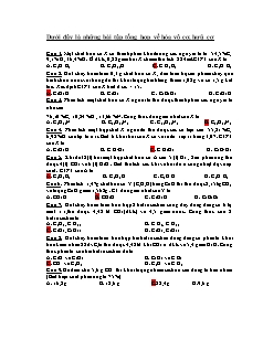 Bài tập trắc nghiệm Hóa học Lớp 11 - Hóa vô cơ, hữu cơ