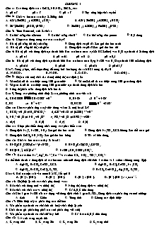 Bài tập trắc nghiệm và tự luận Hóa học Lớp 11 nâng cao - Chương 1