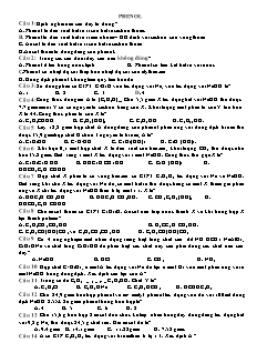 Câu hỏi ôn tập - Phenol